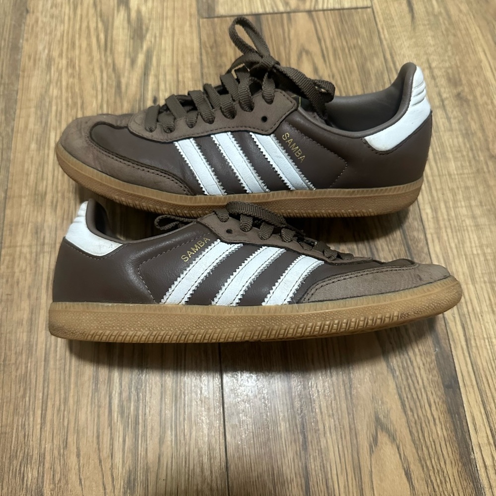 Adidas Samba Brown and White Sneakers